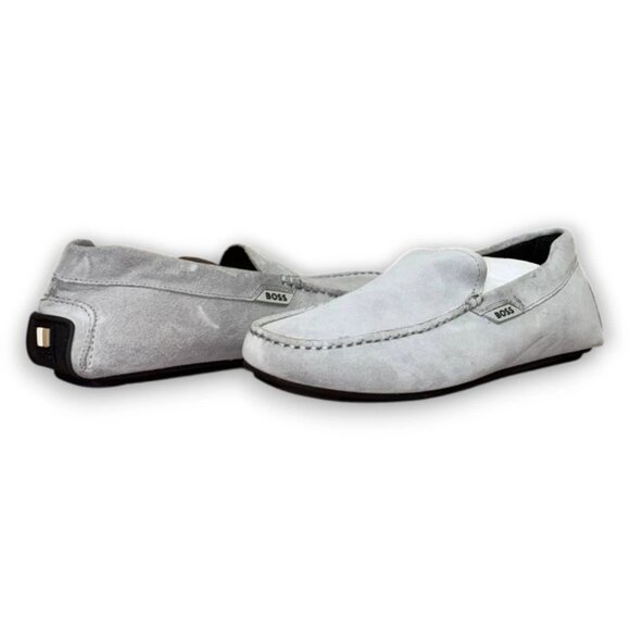 BOSS Noel Moccasin Men\'s Grey Leather Slip-On US 7 (UK 6 EU 40) MSRP $199 main image 4